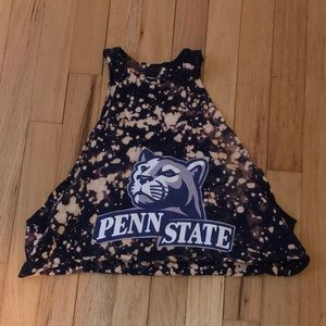 CUSTOM PENN STATE ACID WASH TANK TOP💙💙🤍🤍